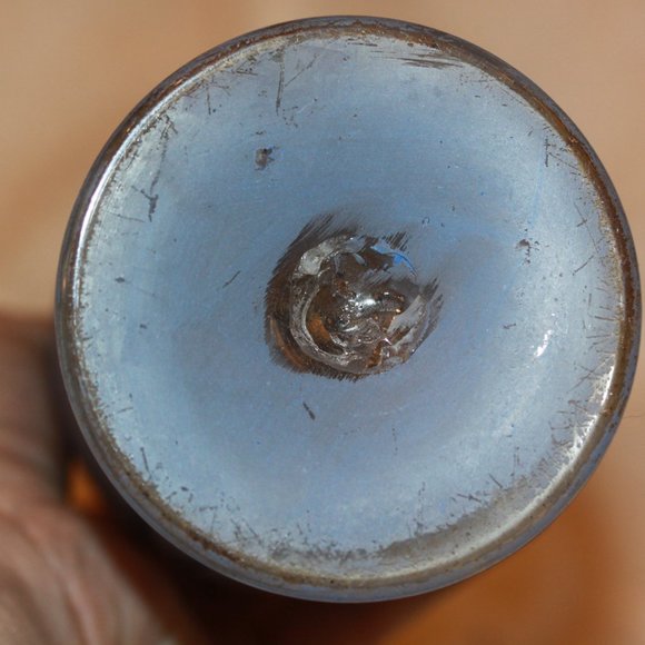 Antique Bristol Glass Decanter & Unusual Stopper Bird & Flowers - Picture 4 of 5